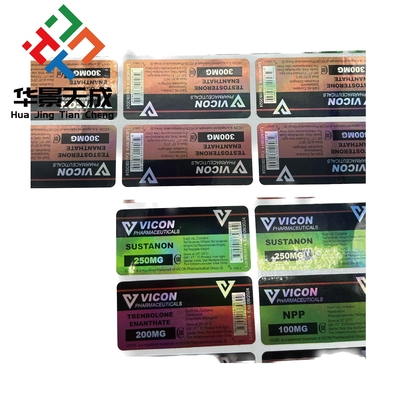 Flexo Printing Technology For Custom Rectangle Frosted Vial Vial Labels