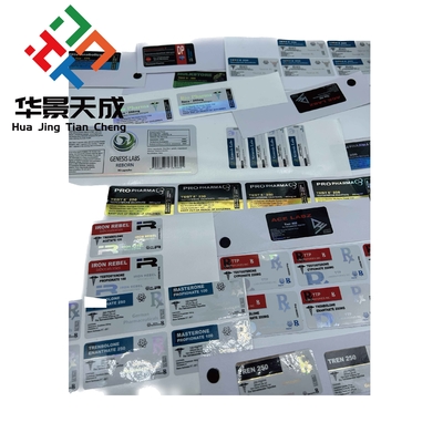 Digital Printing Method Glass Vial Labels With Permanent Adhesive And Vials