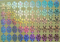 Rainbow Color Security Hologram Sticker , Custom Vinyl Decals Stickers