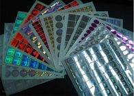 Permanent Glossy Waterproof Holographic Security Stickers With Multicolor