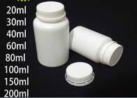 Empty Pill PE Plastic Tablet Bottles Near Surface With Uniform Color Screw Cap