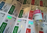 Pharmaceutical Steroid Strong Adhesive Labels 10ml Hologram Vial Labels For Apex Steroids