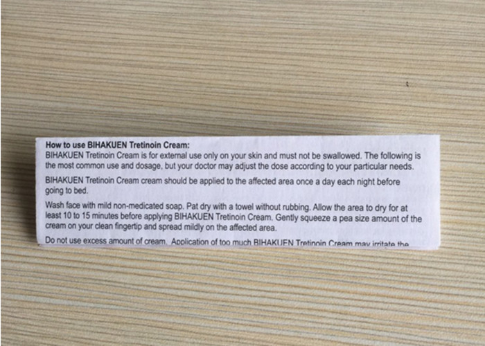 medicine package insert printing of steroid oil solution for
