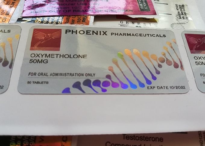 Phoenix Pharmacetical Injection Custom Vial Labels With Laser Hologram Materail