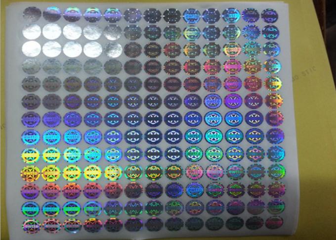 2D Silver Security Hologram Sticker Warrant Adhesive Label For Company
