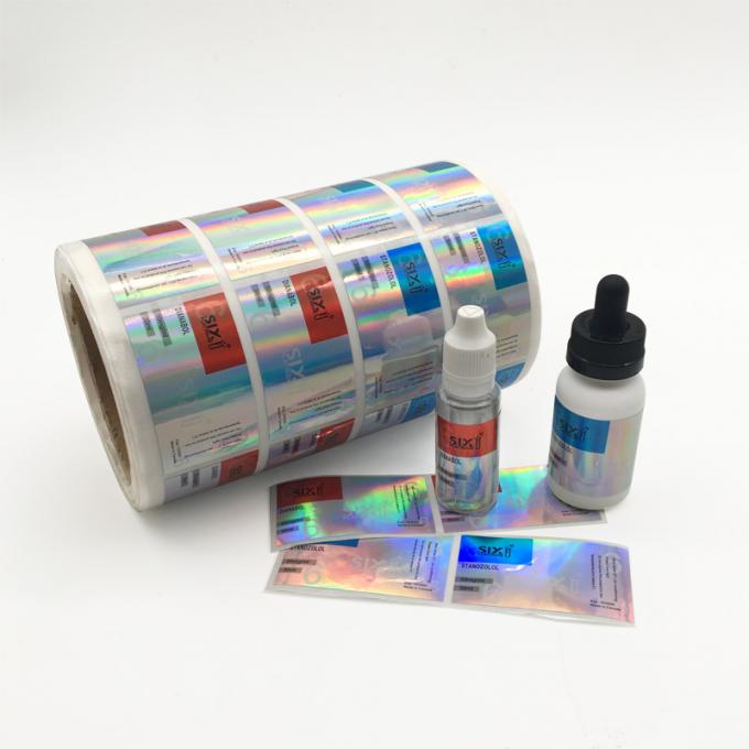 Glass Vial 10ml Hologram Medication Label Stickers