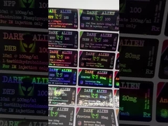 Multi Colored Prescription Bottle Label Matte Laminating Gold Foil Paper Material