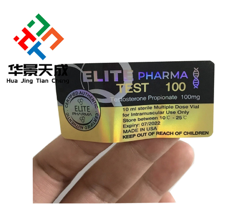 Test Enanthate 250 Vial Labels Steroid Packing With Laser Glossy