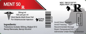 Suspension 100MG/ML  Vial Labels For Alpha Wolf Labs