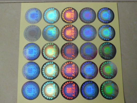Customized Shape Security Hologram Sticker Embossing Crafts