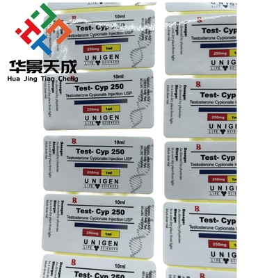 Waterproof Glass Peptide Vials Labels Single Side Printing