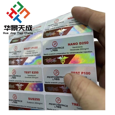 Glass Vial Permanent Adhesive Sticker Labels For UV Protection And Customization