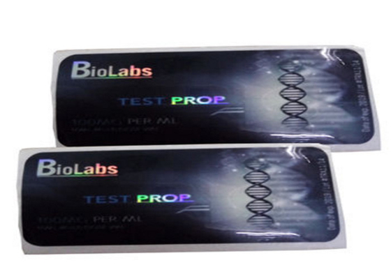 Black Printing Laser Steroid Vial Labels , Adhesive Sticker Labels PET Material