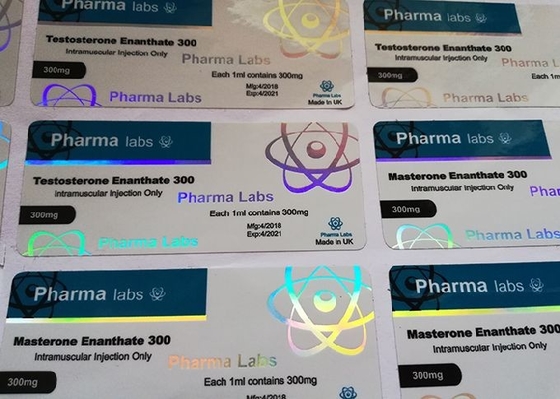 Hologram Medication Label Stickers For Injection Vial vial 10ml Bottles