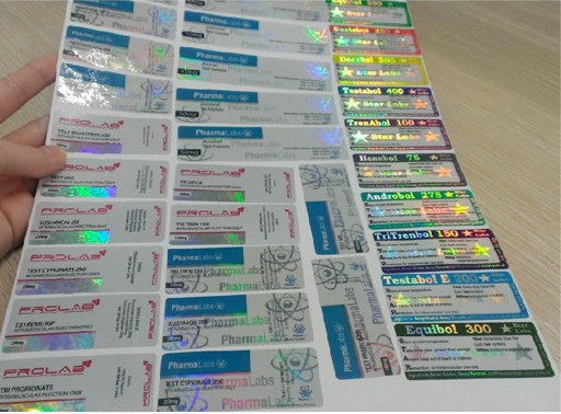 Customized Square Shape Adhesive Label Stickers for 10ml Medication Bottles
