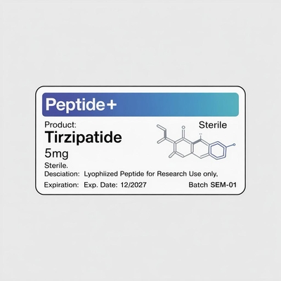 GHRP6 5MG  2 MLBottle Label  Sticker Printing For Peptide powder labels