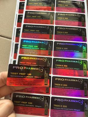 Customized Design Pro Pharma 10ml  Oil Bottles Labels For Test Pro