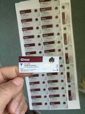 Glow 70mg 2ml 3ml Vial Labels With Customized design 