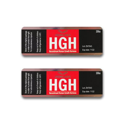 HG Hormone Hologram 10ml vial Glass Vial Labels