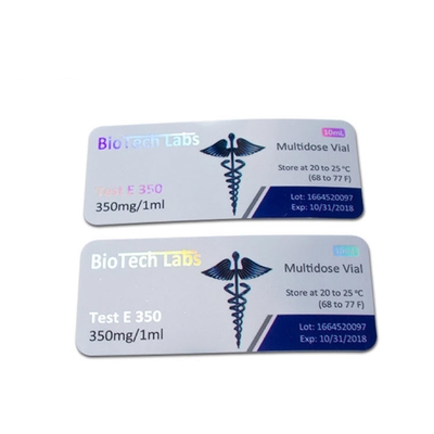 Laser Adhesive Propionate Steroid Glass Vial Labels