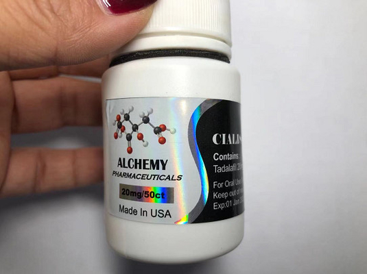 UV Printing 50mg Oral Medicine Labels For Viagra Bottle