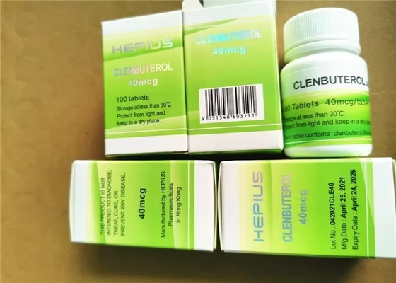 Clenbuterol Anabolic Tablets vial cycle oral vial 40mcgx100/bottle labels and boxes
