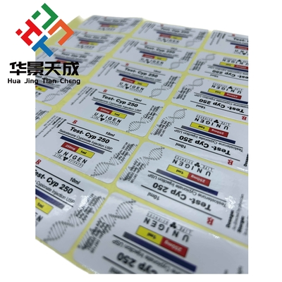 Green Cap Color Vial Vial Labels With Removable Adhesive For Rectangle Vials