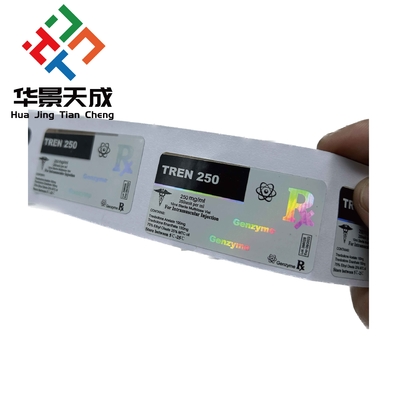 Digital Printing Method Glass Vial Labels With Permanent Adhesive And Vials