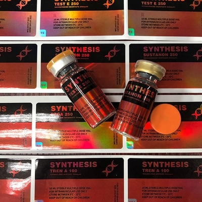 Synthesis Pharmaceutical Hologram 10ml Vial Labels Glossy Finish Self Adhesive Labels