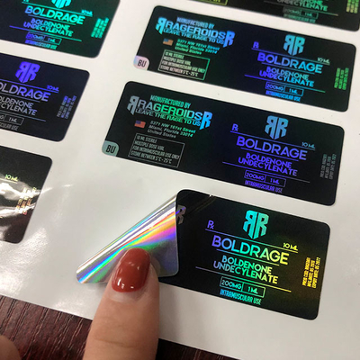 Synthesis Pharmaceutical Hologram 10ml Vial Labels Glossy Finish Self Adhesive Labels