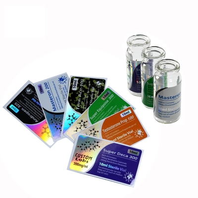 Strong Adhesive 10ml Vial Labels PET Laser Film For Pharmacy Glass Vial Labels
