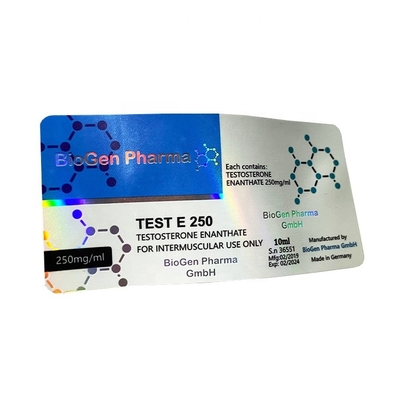 Printing Glass 10ml Vial Labels Custom Holographic Labels For 10ml Bottles