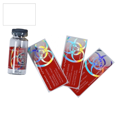 Printing Glass 10ml Vial Labels Custom Holographic Labels For 10ml Bottles