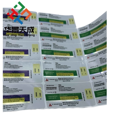 2ml / 5ml / 15ml / 20ml 10ml Vial Labels Laser Custom Hologram Glass Vial Labels