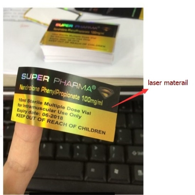 Waterproof 10ml Vial labels Gen Pharma Design For Glass Bottles Moving Hologram Medicine