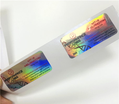 Cyp 250mg Adhesive Scratch Sticker Holographhic Custom Printed Label 10ml Vial Labels