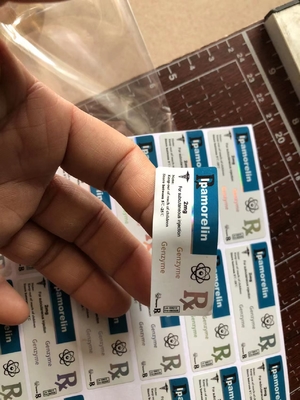 Adhesive Peptide Bottle Semaglutide Labels 2ml Custom Printing PEPTIDE  Labels