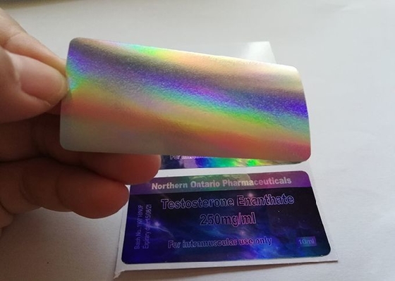 Strong Adhesive Vinyl 10ml Vial Labels For Testo E  Brand  Nano Labs With Laser Shinny Effect