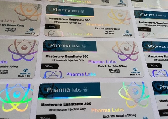 Hologram Medication Label Stickers For Injection Vial vial 10ml Bottles