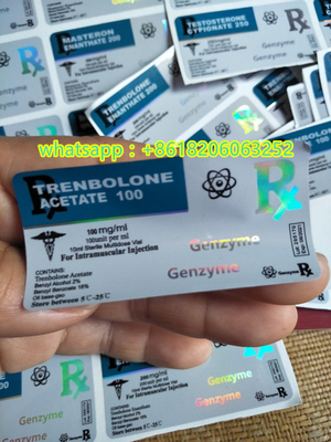 Glossy/Matt Finish TEST E 250 Pharmaceuticals 10ml Glass Bottle Label Hologram Customized As Needed