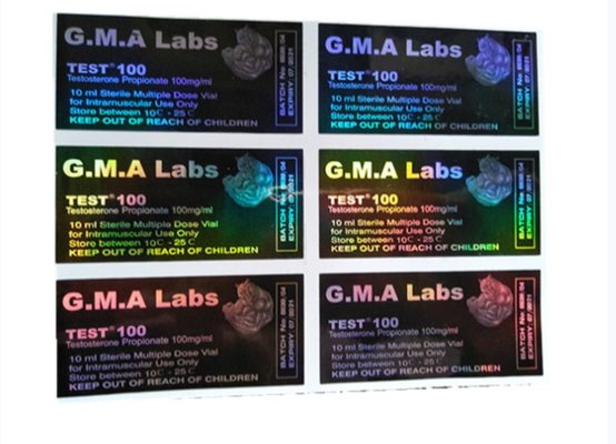 10ml Vial Labels With Silver/Gold Foil Embossing For Test E 250