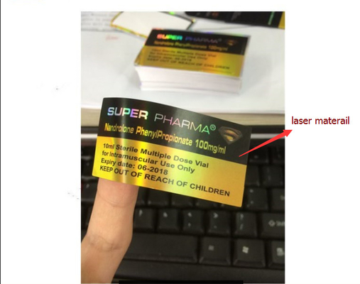 New Design Hologram Test Cyp 10ml Vial Labels With Gold Line Labels