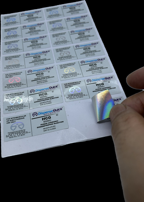 Hcg 50000 Iu Hologram Small Medicine Bottle Labels Customizable PAPER/PET/PVC Material