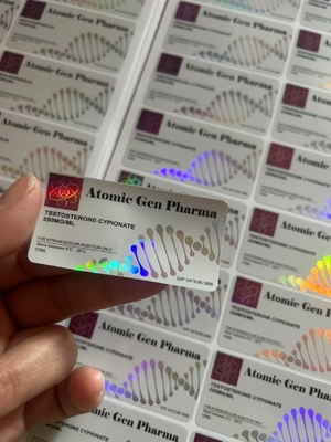 Waterproof and Durable Glass Vial Labels for Testo E Nano Labs with Laser Shinny Effect and Customized Design