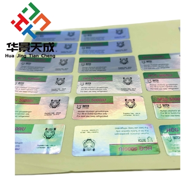 Square Shape Peptide Vial Holder Packaging Labels Stickers with Glossy Finish
