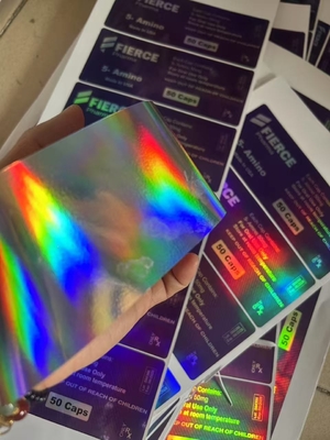 MK600 Oral 60 Tablets Labels Hologram Materail U FOR Aluminum Zip Lock Bags