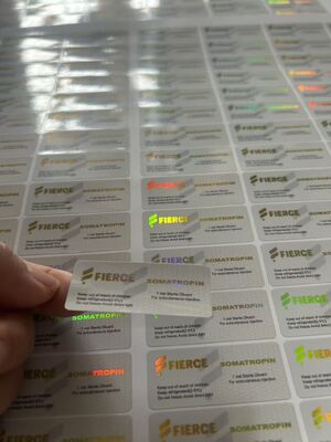 Tirze  Patide 60mg 2ml Glass Vial Labels With PET Hologram Laser Materail