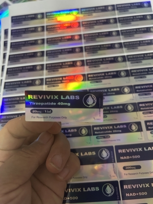 Tirzepatide 10mg  Peptide Vial Labels for Pharmaceutical Packaging