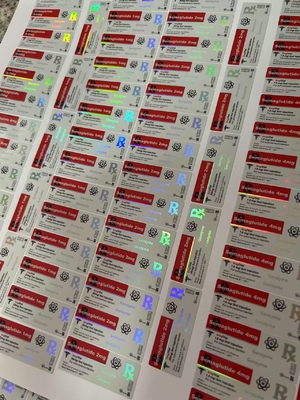  Semaglutide 1mg  labels 5x2cm Hologram Laser Effect 2ml 3ml Vial Labels
