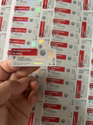  Semaglutide 1mg  labels 5x2cm Hologram Laser Effect 2ml 3ml Vial Labels